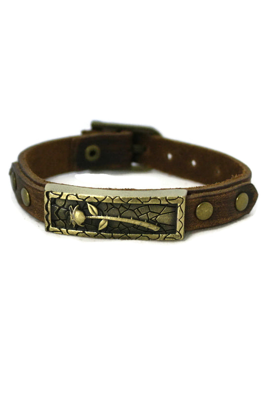 Studded Rose Leather Essential Oil Bracelet- Unisex Men/Women-Diffuser Bracelet-Destination Oils