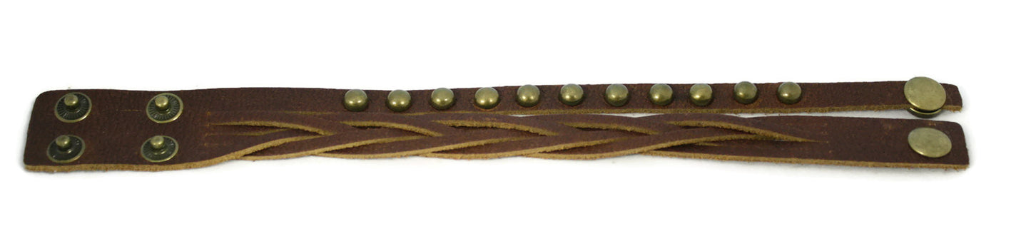 Weave Leather Cuff Essential Oil Bracelet- Unisex Men/Women-Diffuser Bracelet-Destination Oils