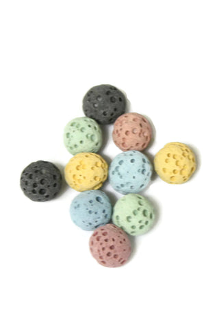 6mm Replacement Lava Stones for Diffuser Necklaces- Set of 10-Diffuser Necklace-Destination Oils