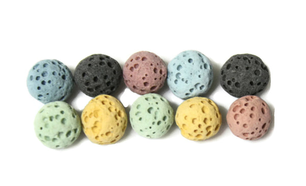 6mm Replacement Lava Stones for Diffuser Necklaces- Set of 10-Diffuser Necklace-Destination Oils