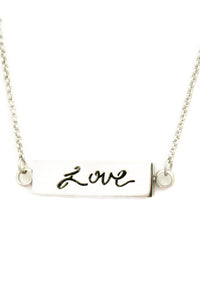 Love Essential Oil Diffuser Stainless Steel Bar Necklace- 22-24"-Diffuser Necklace-Destination Oils