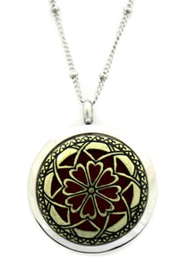 Unique Two-Tone Stainless Steel Essential Oil Diffuser Necklace- 30mm- 20"-Diffuser Necklace-Destination Oils