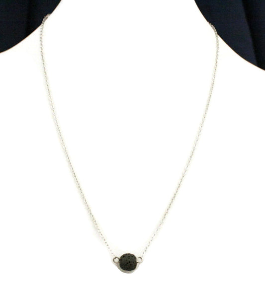 Soul Single Lava Stone Essential Oil Diffuser Necklace- 19"-Diffuser Necklace-Destination Oils