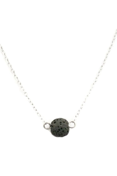 Soul Single Lava Stone Essential Oil Diffuser Necklace- 19"-Diffuser Necklace-Destination Oils