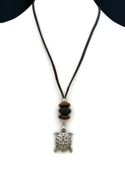 Turtle Essential Oil Diffuser Necklace- 18-20" Leather Cord-Diffuser Necklace-Destination Oils