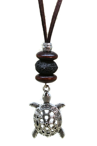 Turtle Essential Oil Diffuser Necklace- 18-20" Leather Cord-Diffuser Necklace-Destination Oils