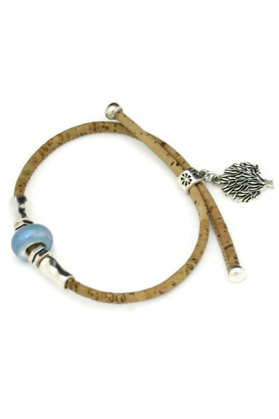 Arbor Blue Cork Essential Oil Diffuser Bracelet- Adjustable-Diffuser Bracelet-Destination Oils