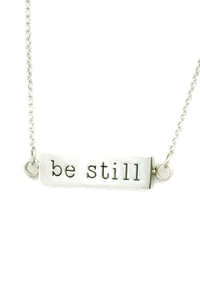 Be Still Essential Oil Diffuser Stainless Steel Bar Necklace- 22-24"-Diffuser Necklace-Destination Oils