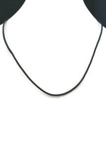 20" Black Cowhide Leather Necklace Chain-Replacement Chains-Destination Oils