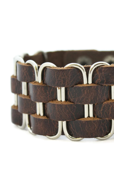 Bold Leather Cuff Essential Oil Bracelet- Unisex Men/Women-Diffuser Bracelet-Destination Oils