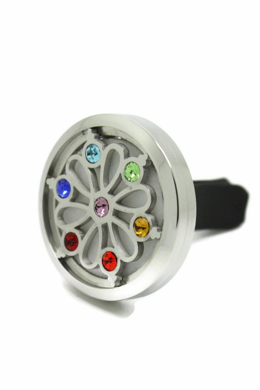 Crystal Flower Essential Oil Car Vent Diffuser Clip-On- 30mm-Car Diffuser-Destination Oils