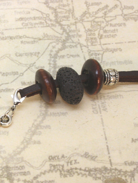 Compass Essential Oil Diffuser Necklace- 18-20" Leather Cord-Diffuser Necklace-Destination Oils
