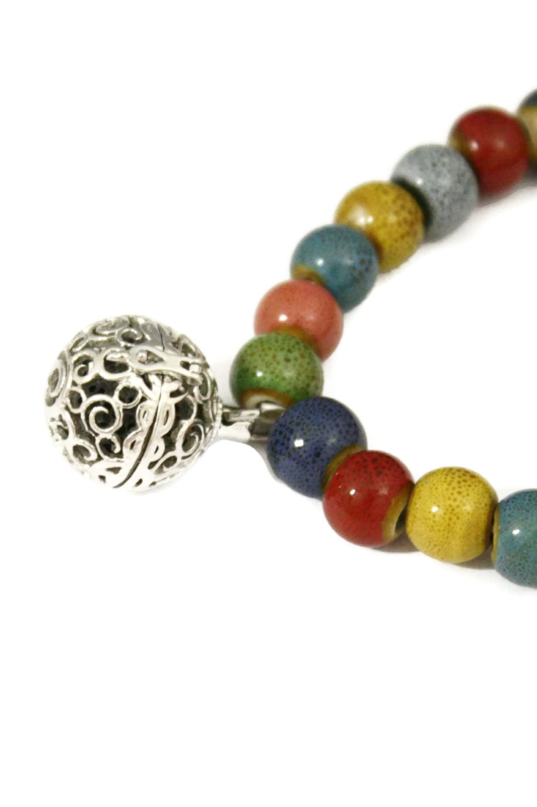 Vivid Ceramic Bead Essential Oil Diffuser Bracelet- Stretchable-Diffuser Bracelet-Destination Oils