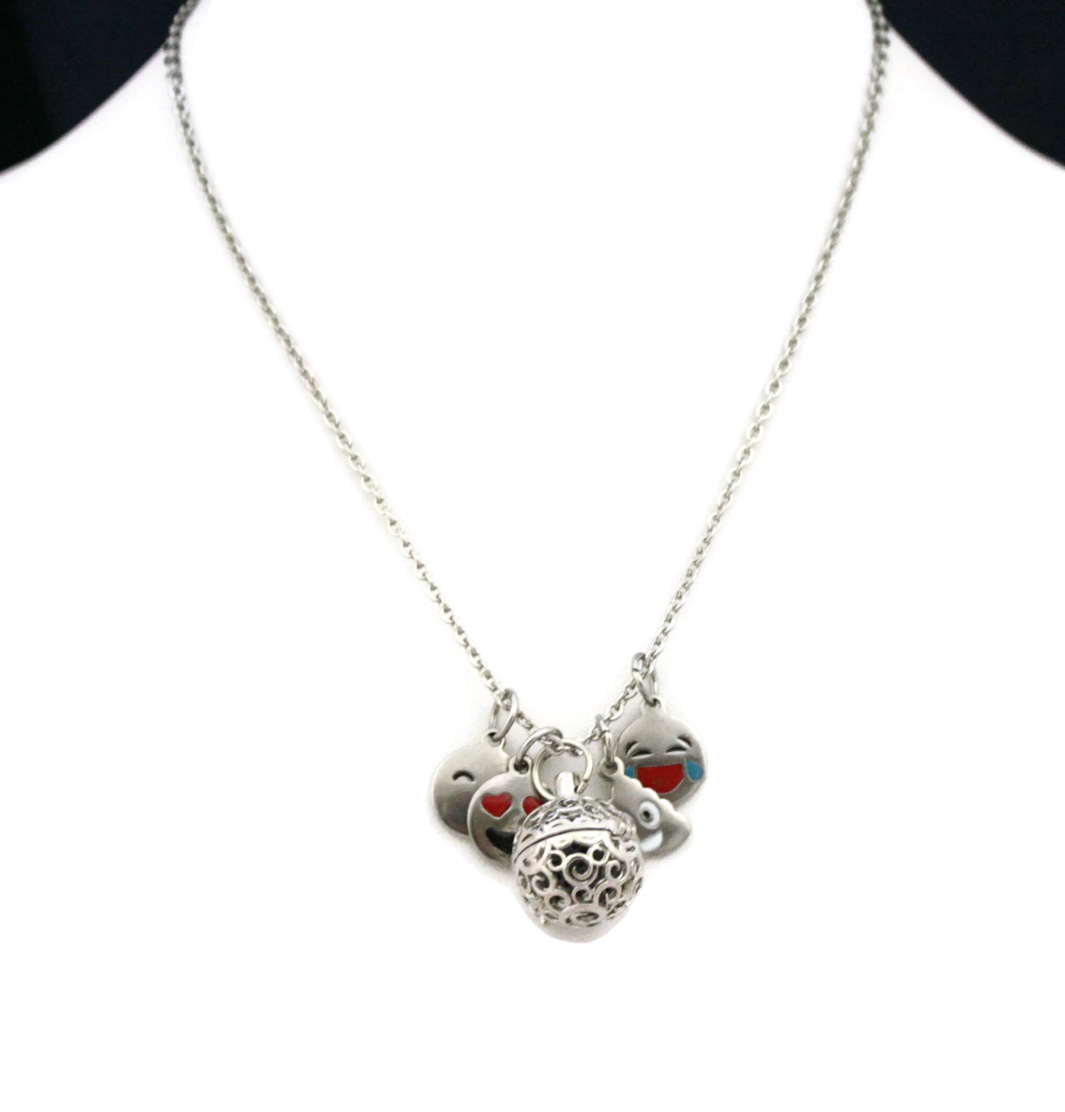 Emoji Crazy Kids Charm Essential Oil Diffuser Necklace- 16"-Diffuser Necklace-Destination Oils