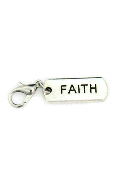 Faith Silver Jewelry Charm-Jewelry Charm-Destination Oils