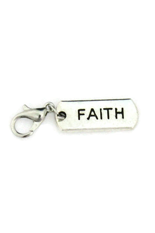 Faith Silver Jewelry Charm-Jewelry Charm-Destination Oils
