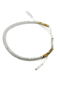Twist Gray Braided Cord Essential Oil Bracelet- Adjustable-Diffuser Bracelet-Destination Oils