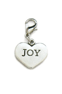 Joy Silver Heart Jewelry Charm-Jewelry Charm-Destination Oils