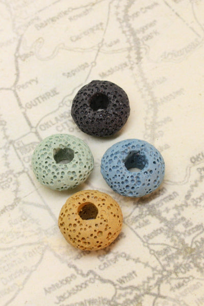 15mm Replacement Disk Lava Stones for Diffuser Necklaces- Set of 4-Diffuser Necklace-Destination Oils