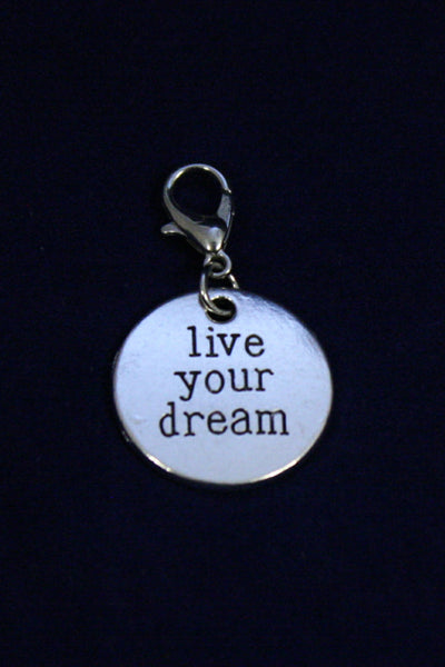 Live Your Dream Silver Jewelry Charm-Jewelry Charm-Destination Oils