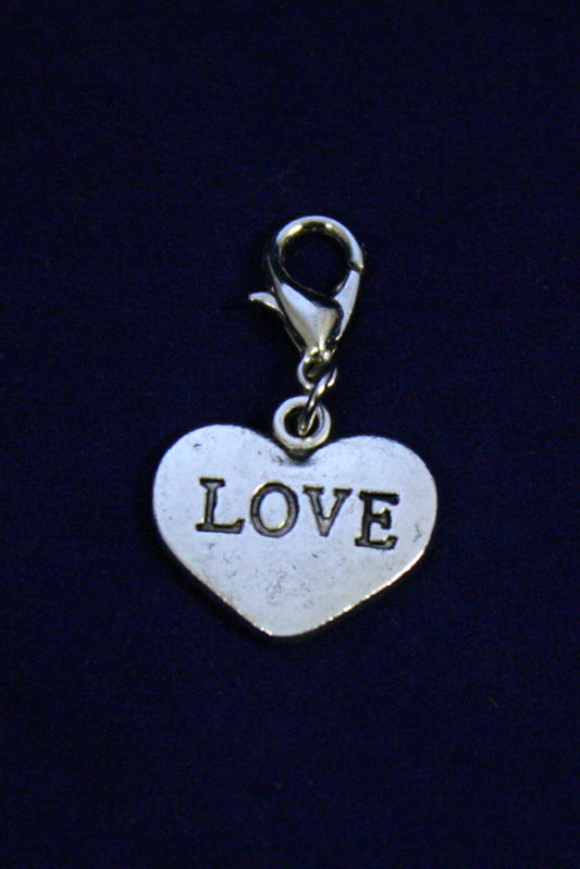 Love Silver Heart Jewelry Charm-Jewelry Charm-Destination Oils
