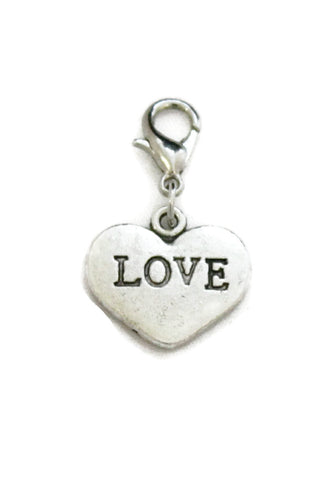 Love Silver Heart Jewelry Charm-Jewelry Charm-Destination Oils