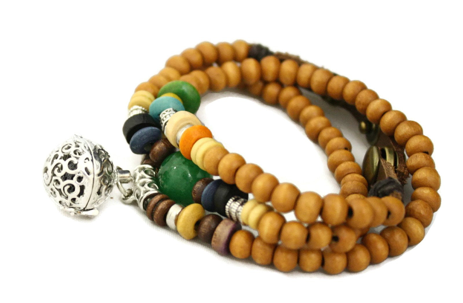 Natural Triple Wrap Essential Oil Diffuser Bracelet/ Necklace-Diffuser Bracelet-Destination Oils