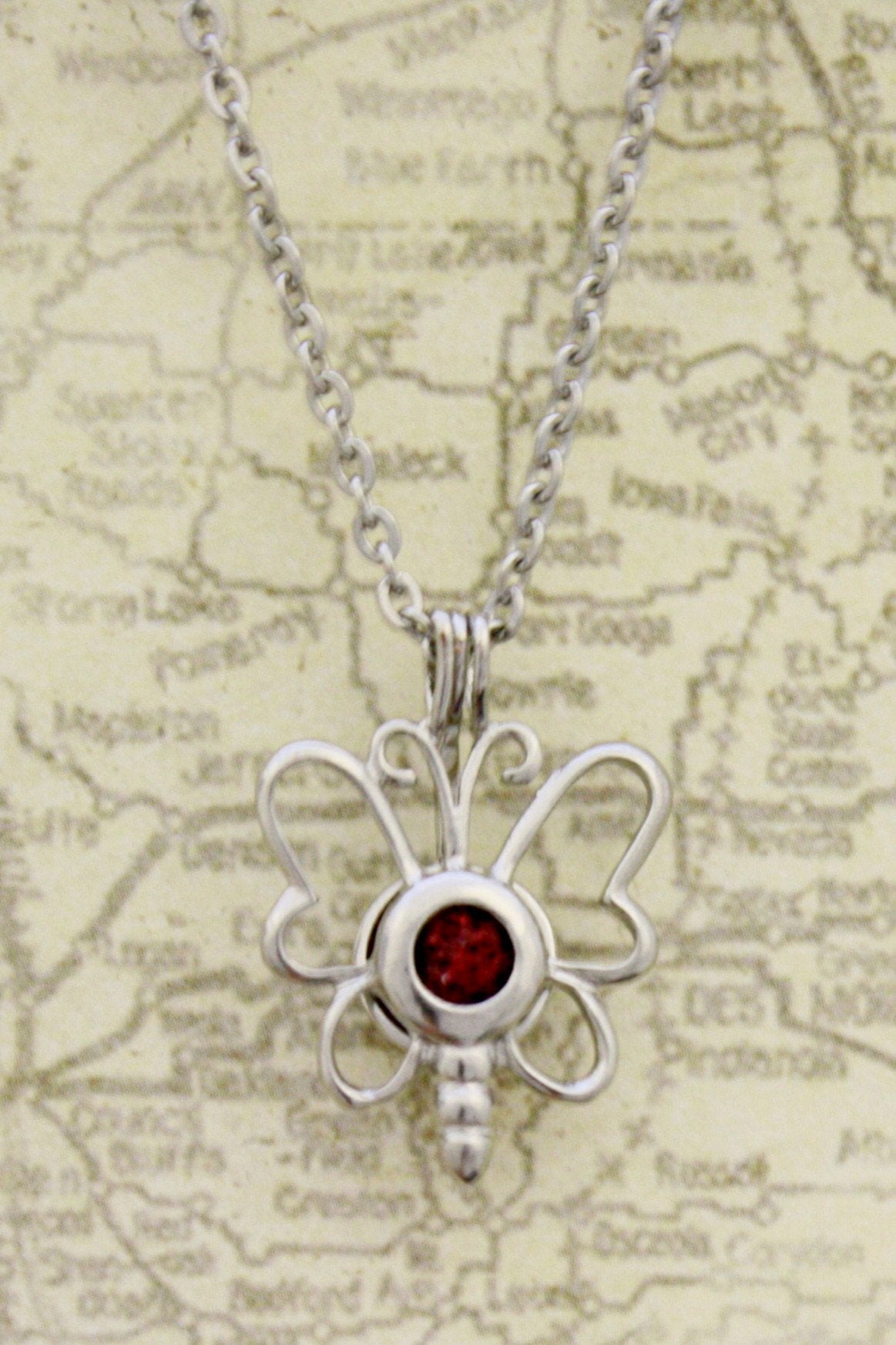 Dragonfly Girls/ Womens Essential Oil Diffuser Necklace- 16"-Diffuser Necklace-Destination Oils