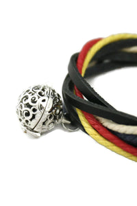Nautical Essential Oil Diffuser Bracelet- Black Leather- Adjustable-Diffuser Bracelet-Destination Oils