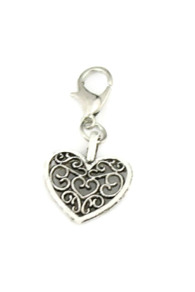 Open Heart Silver Jewelry Charm-Jewelry Charm-Destination Oils