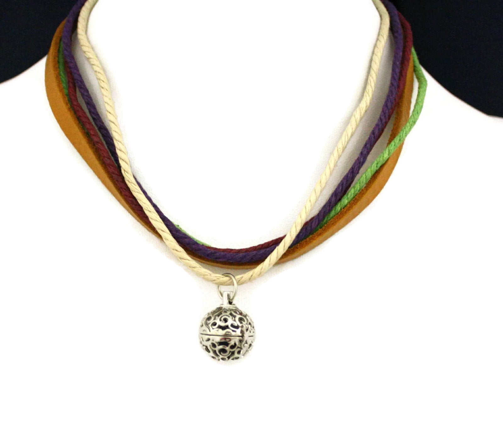Orchard Leather Wrap Essential Oil Diffuser Bracelet/ Choker Necklace-Diffuser Bracelet-Destination Oils