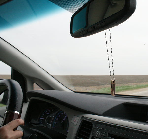 AromaVial Rose Gold Necklace/ Rear View Mirror Diffuser-Diffuser Necklace-Destination Oils