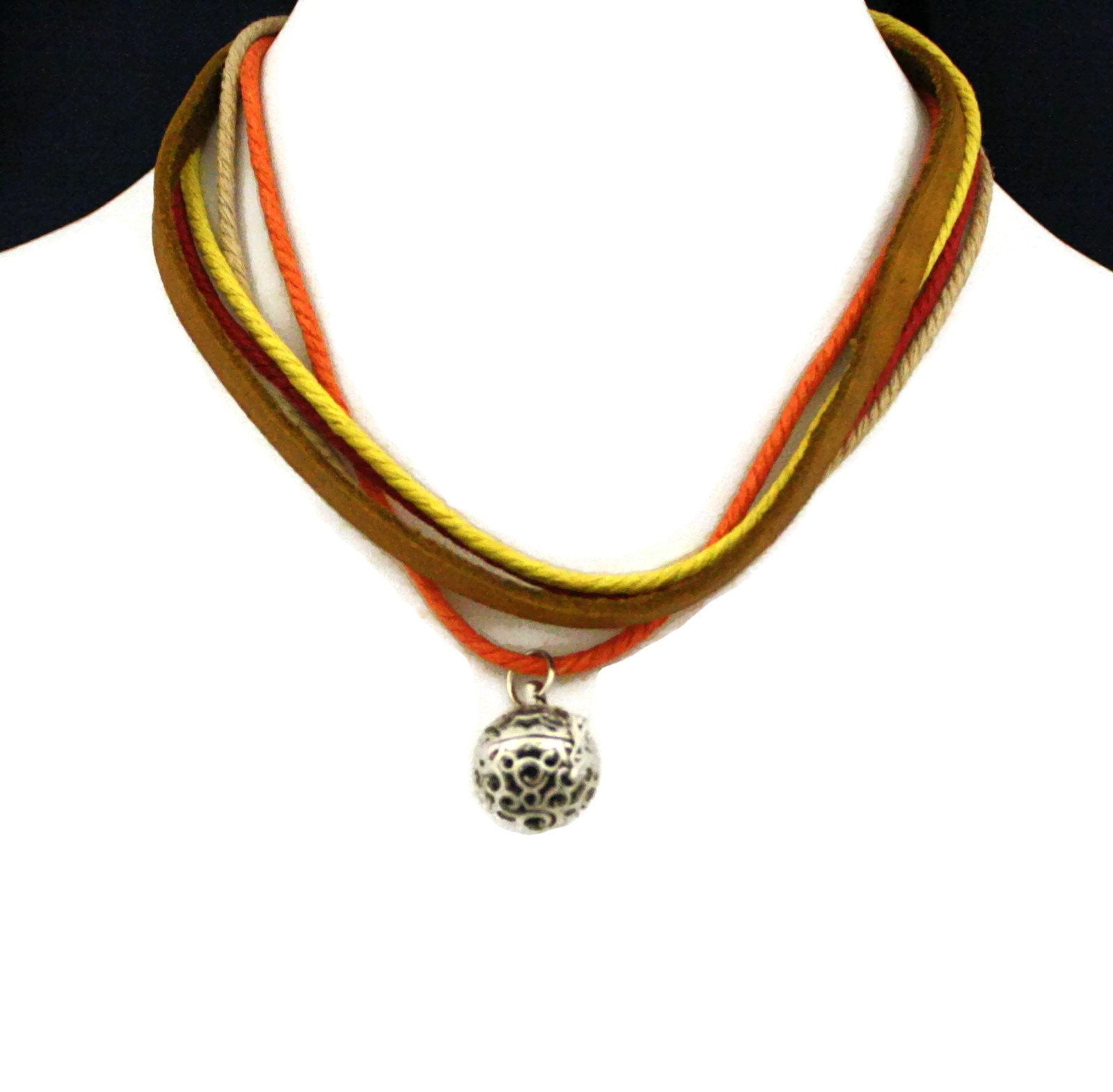 Sunset Leather Wrap Essential Oil Diffuser Bracelet/ Choker Necklace-Diffuser Bracelet-Destination Oils