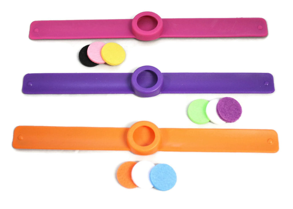 Sweet Kids Essential Oil Diffuser Silicone Slap Bracelet Set of 3