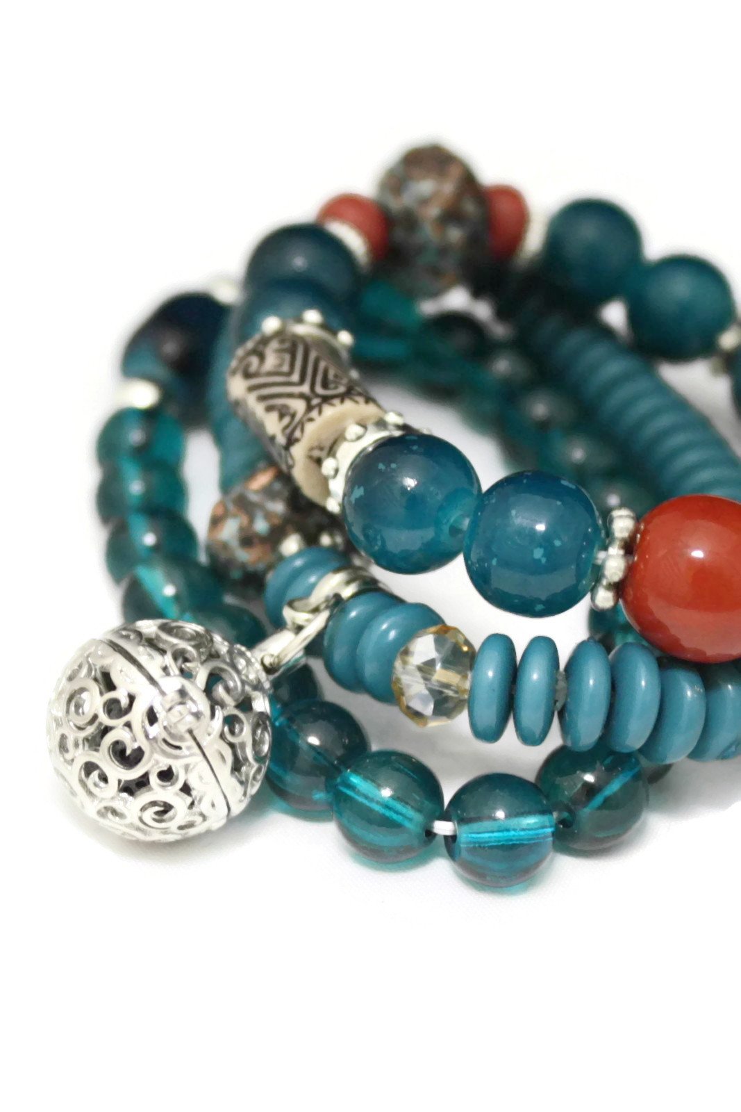 Trio Turquoise Essential Oil Diffuser Bracelets- Set of 3-Diffuser Bracelet-Destination Oils