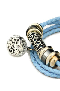 Elegance Essential Oil Diffuser Bracelet- Braided Turquoise Blue-Diffuser Bracelet-Destination Oils