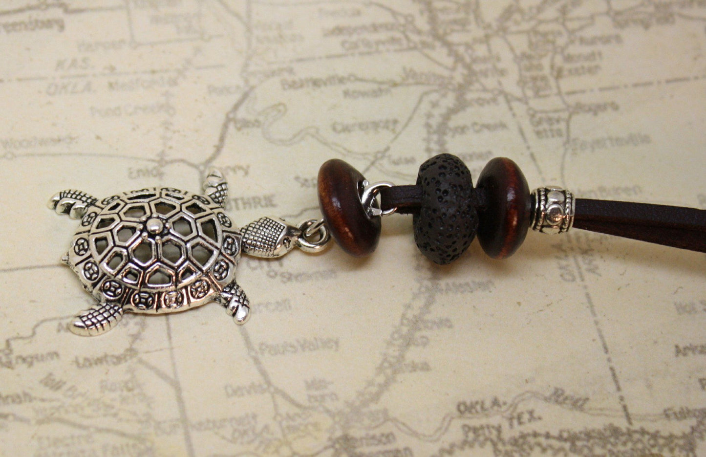 Turtle Essential Oil Diffuser Necklace- 18-20" Leather Cord-Diffuser Necklace-Destination Oils