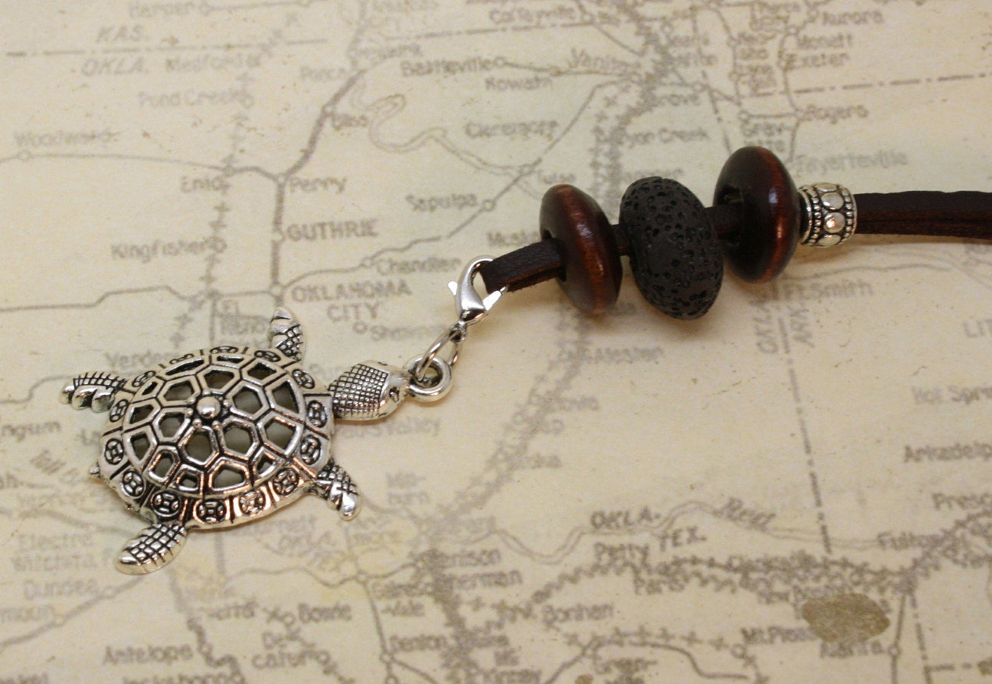 Turtle Essential Oil Diffuser Necklace- 18-20" Leather Cord-Diffuser Necklace-Destination Oils