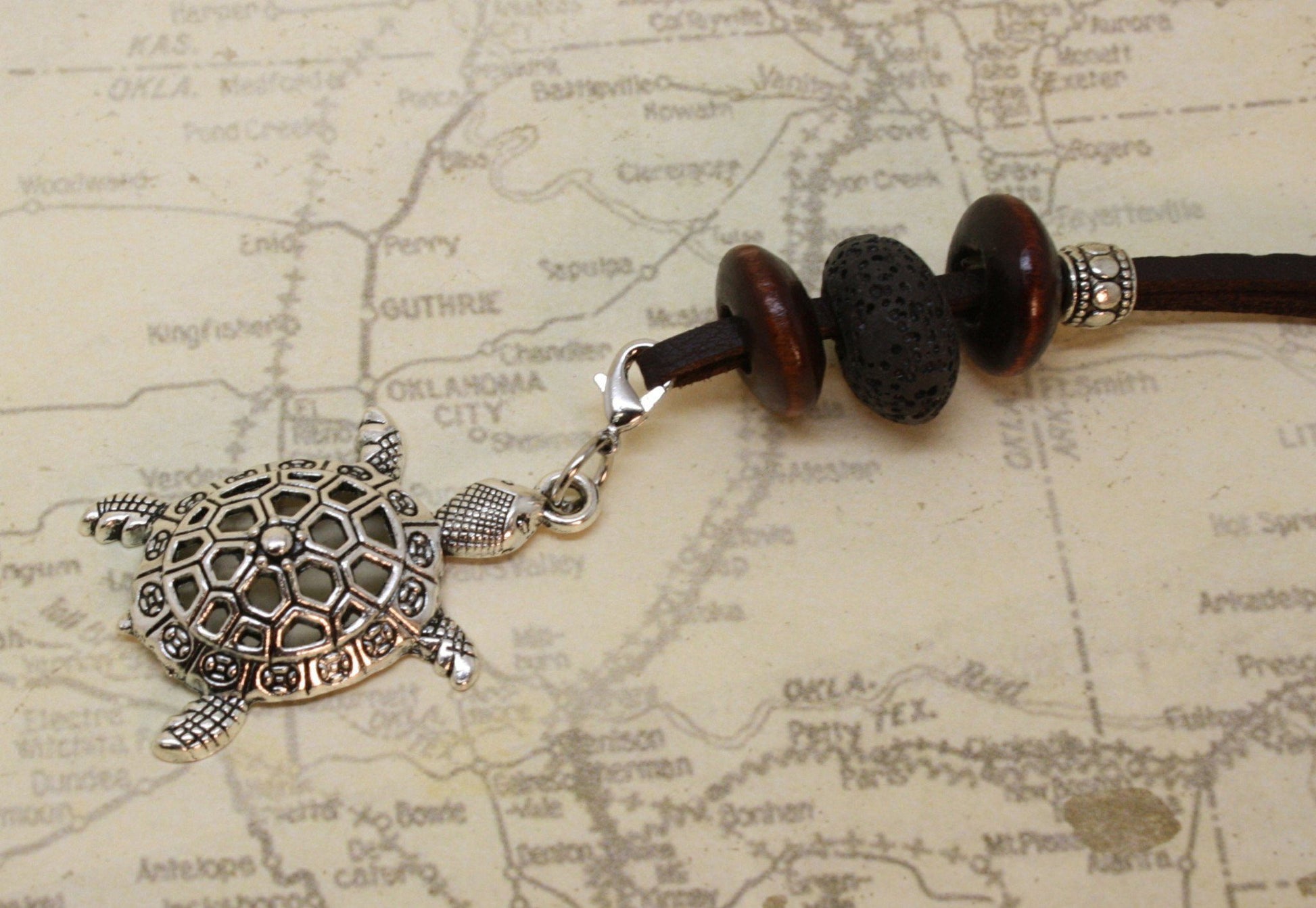 Turtle Essential Oil Diffuser Necklace- 18-20" Leather Cord-Diffuser Necklace-Destination Oils