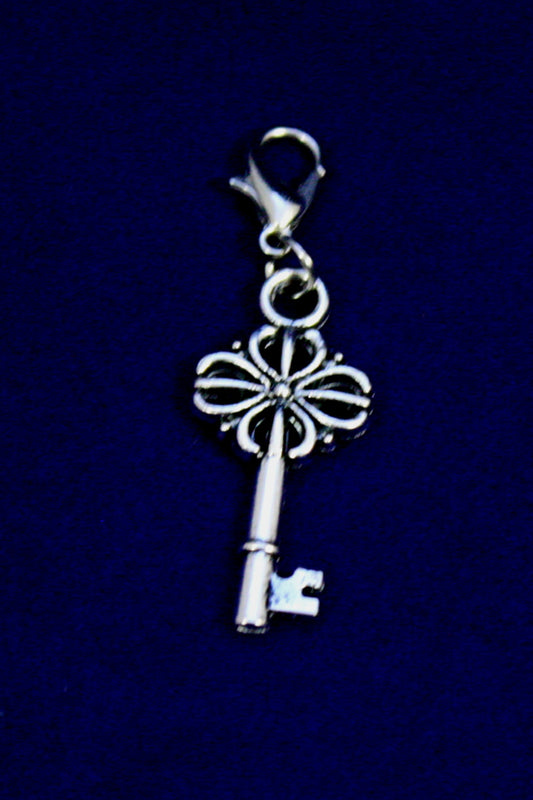Vintage Key Silver Jewelry Charm-Jewelry Charm-Destination Oils